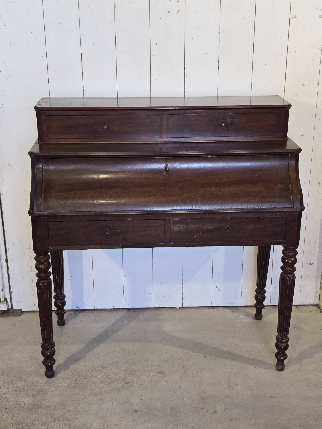 Louis Philippe style mahogany stepped desk, 19th century