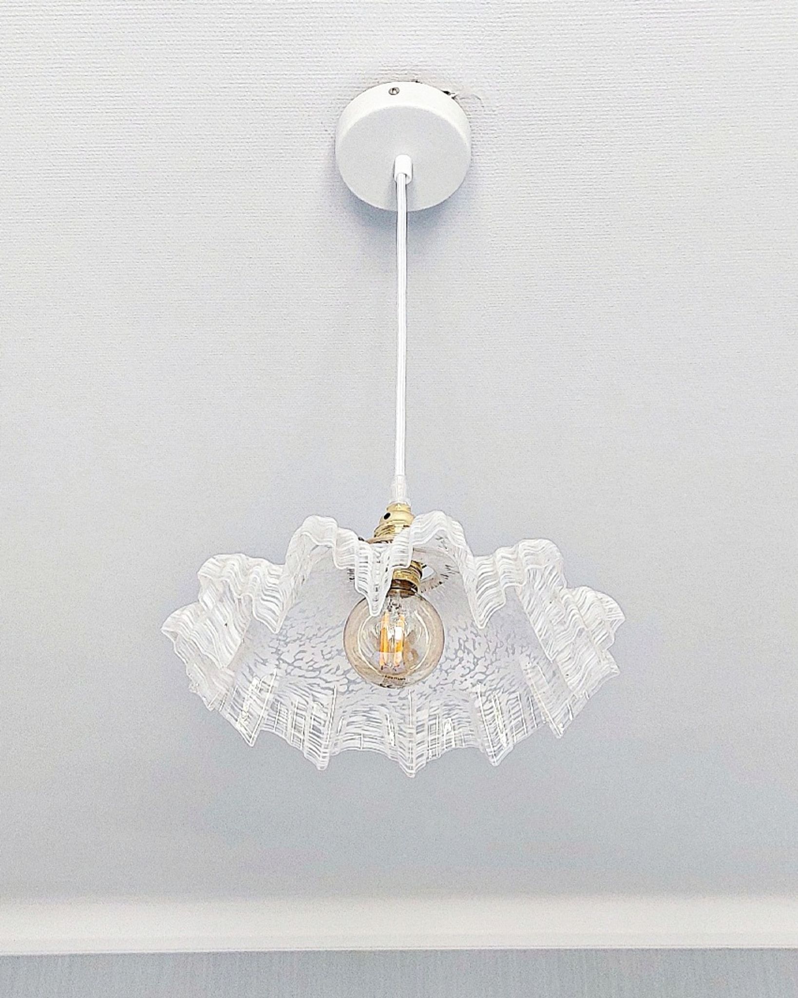 Suspension vintage verre de Clichy