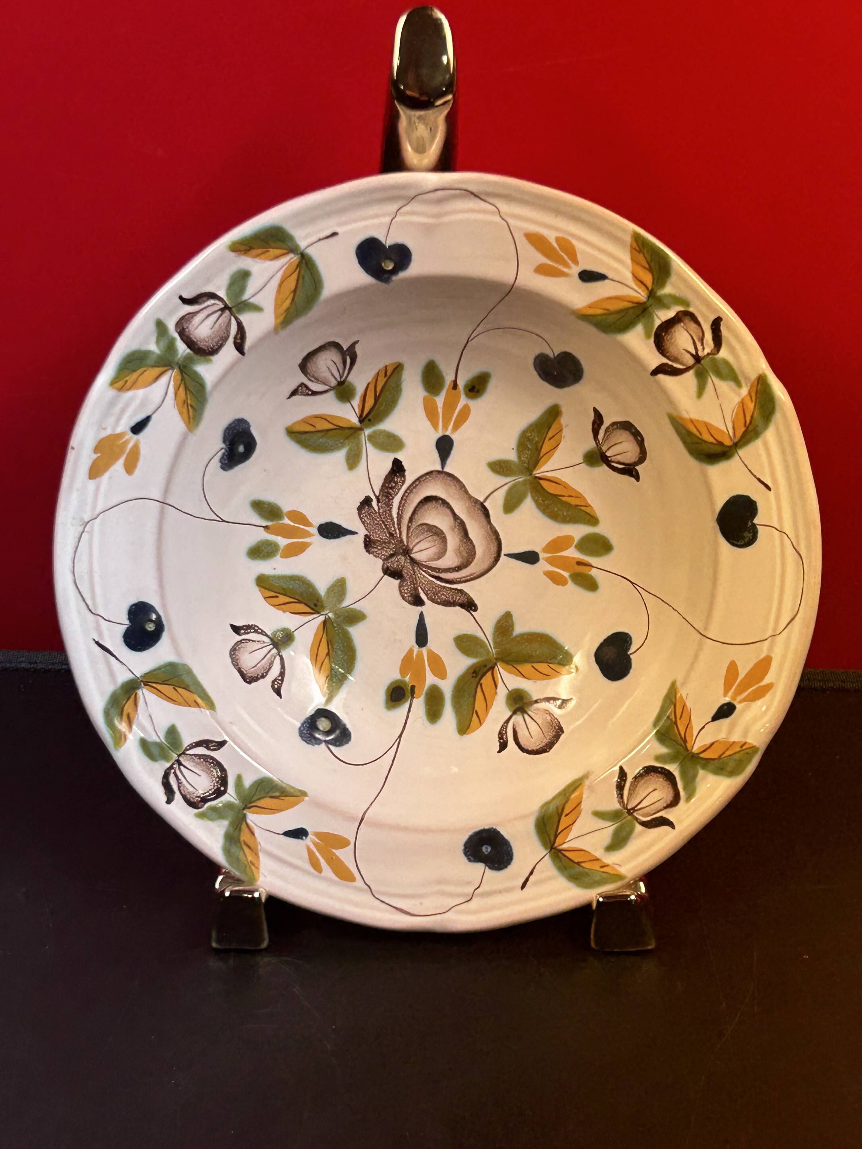 Set of 3 deep plates 19 cm in earthenware from MBFA Pornic model diff.