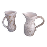 Set of 2 Austruy ceramic jugs