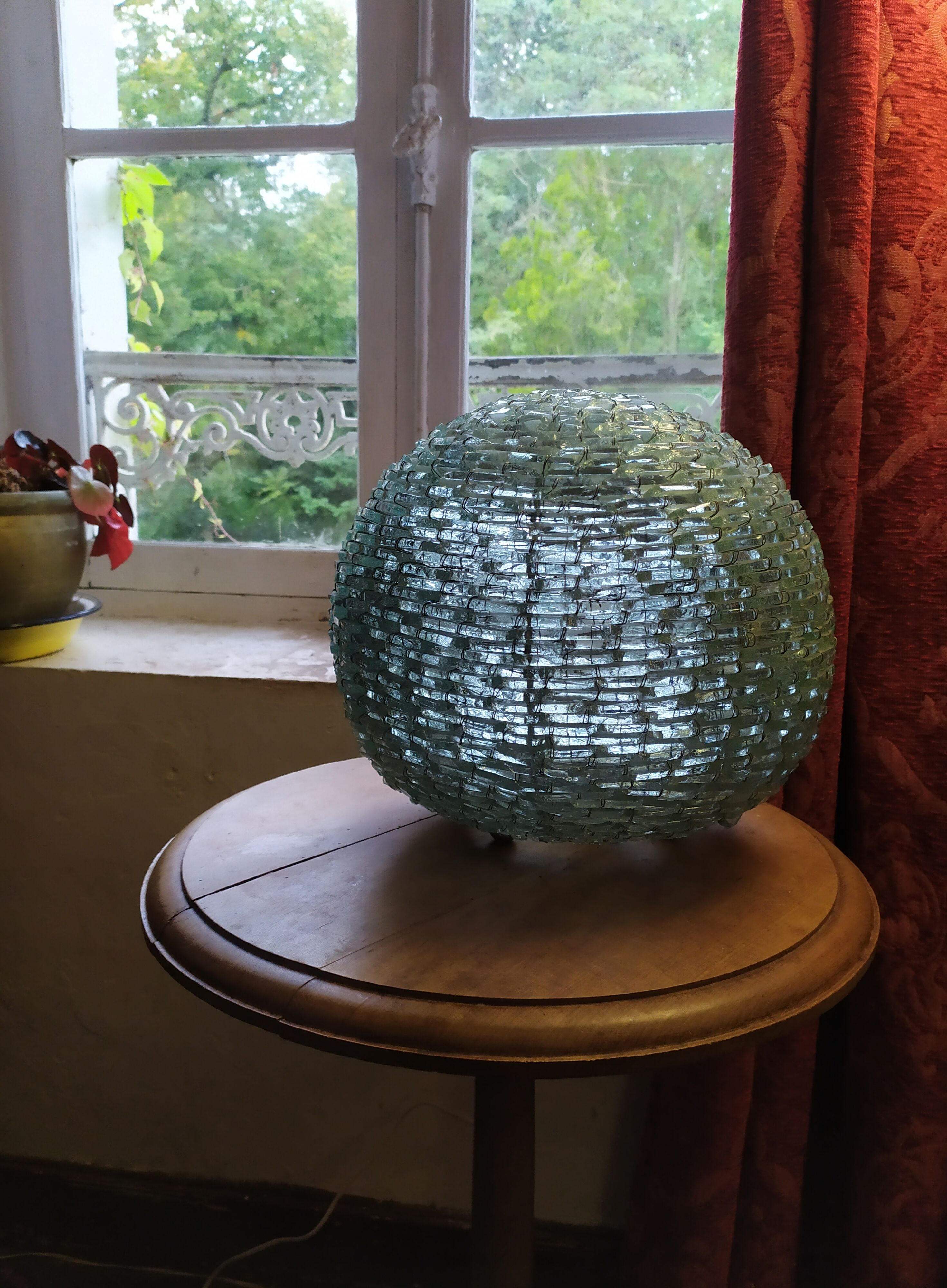 Vintage glass ball lamp