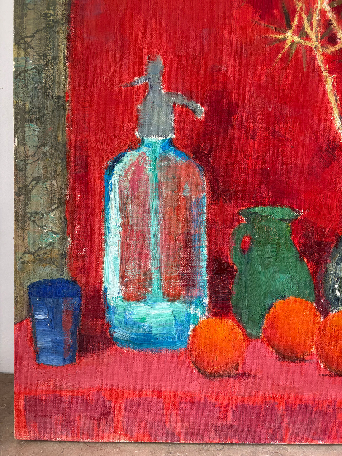Still life with siphon, oil on canvas by J Millon
