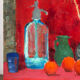 Still life with siphon, oil on canvas by J Millon