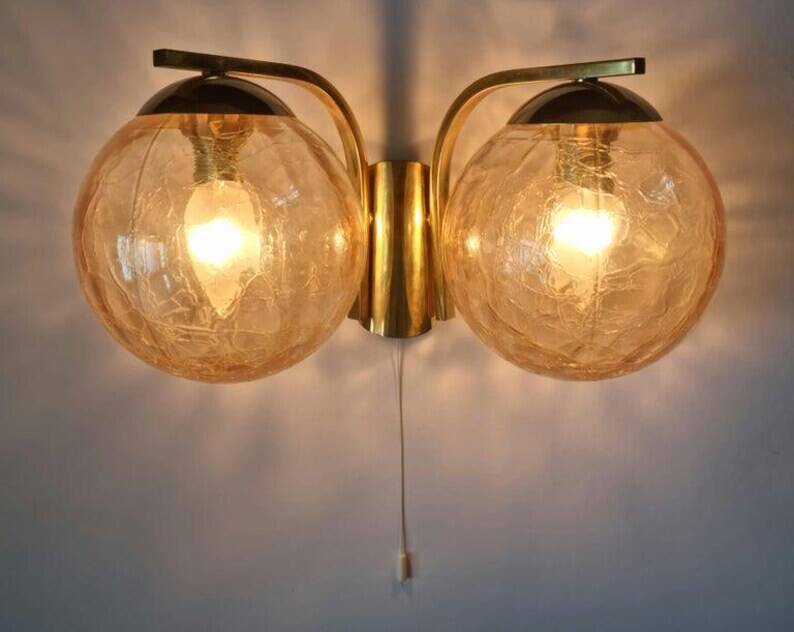 Midcentury Brass Wall Lamp, Germany, 1970s