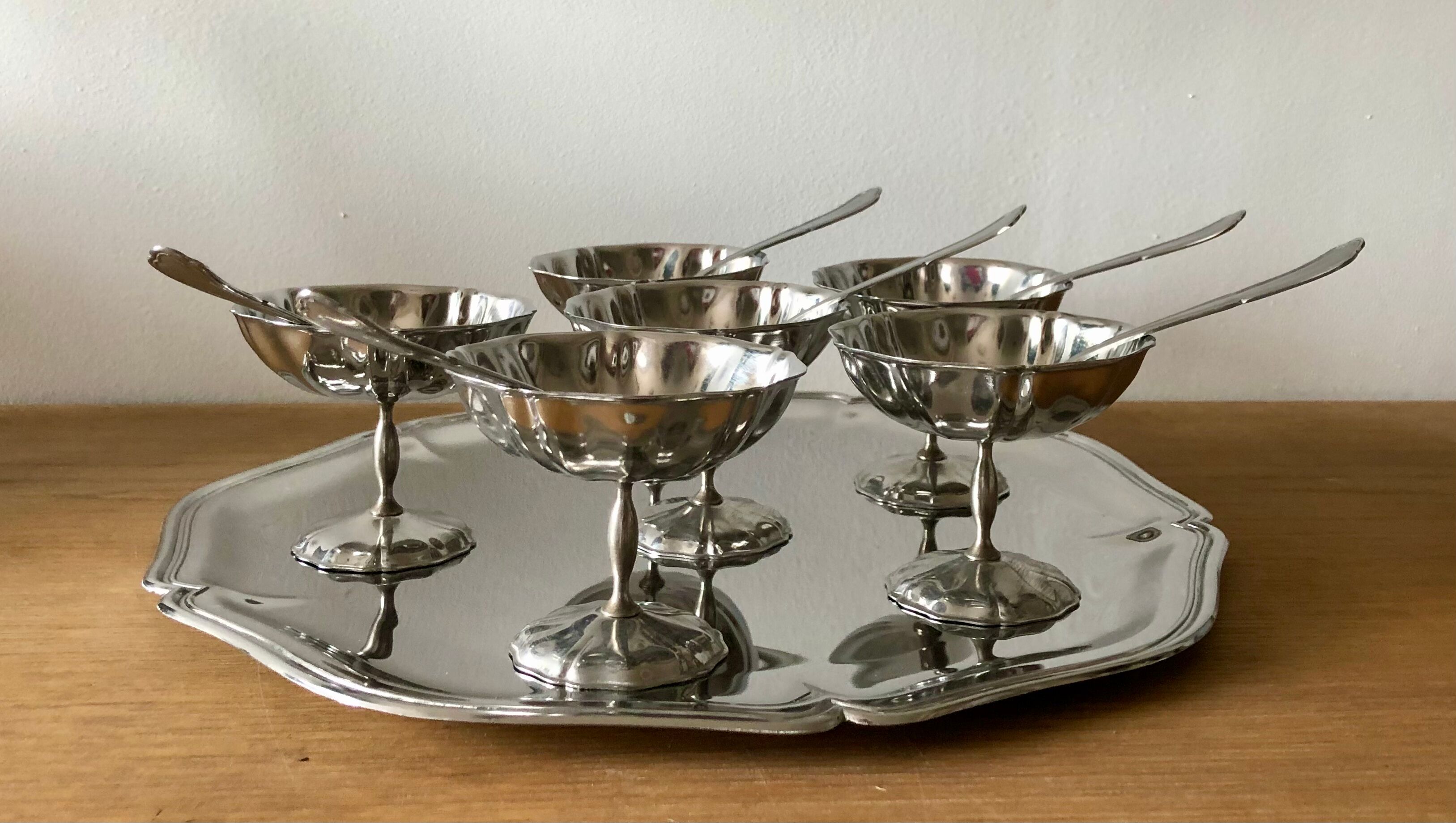 Ice cup box spoons and tray