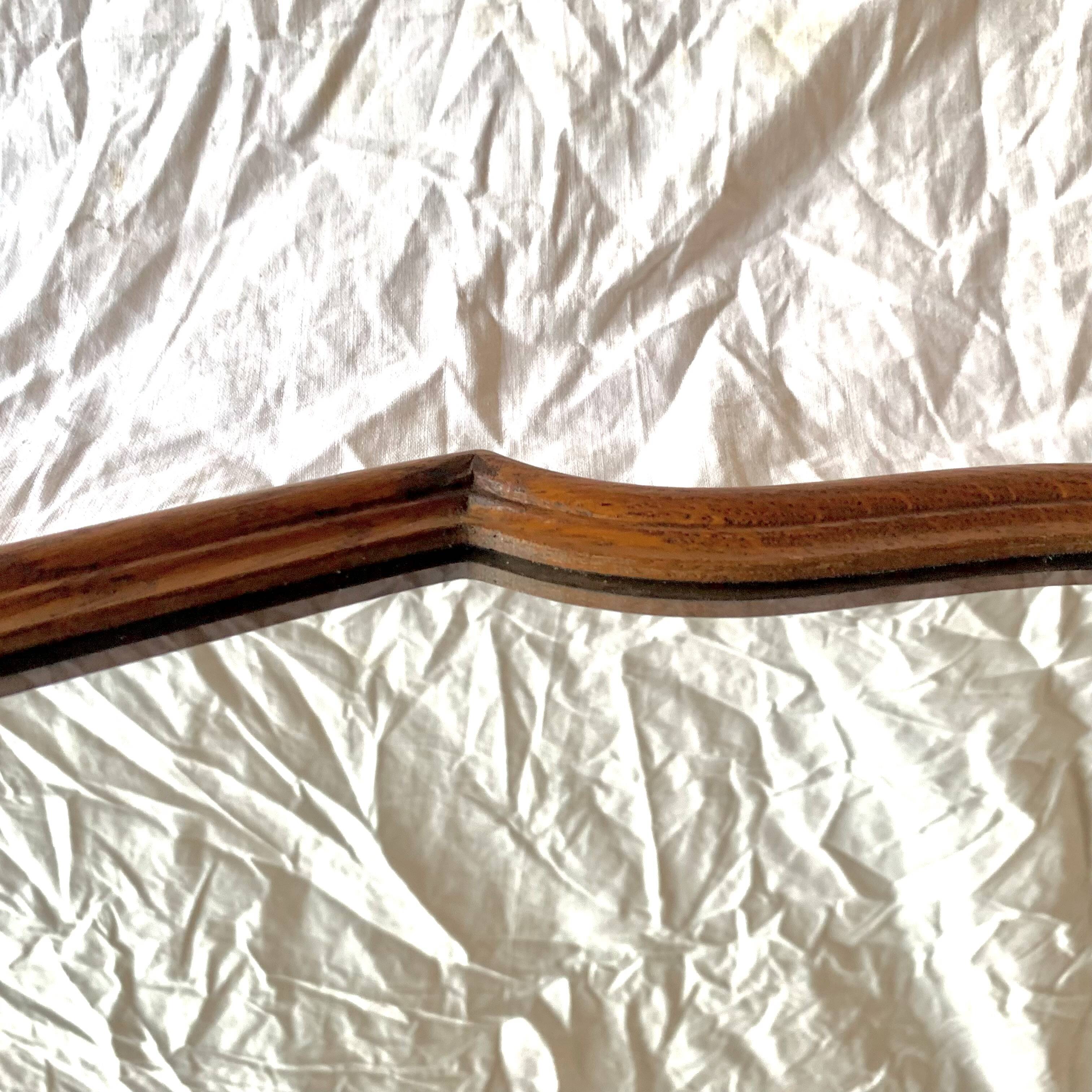 Old carved wooden mirror - 70 cm