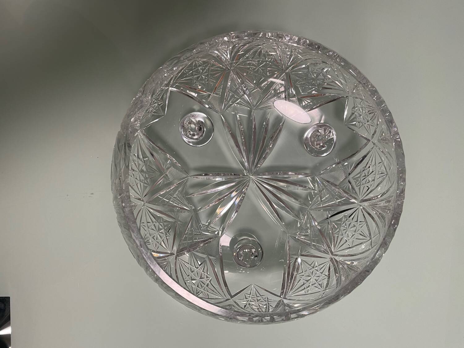 Cut crystal bowl - Vintage chic style - diameter 24