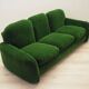 Green velour sofa, Italian design, 1970s, manufacturer: Busnelli, designer