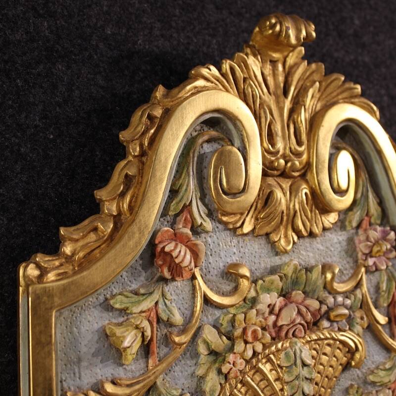 Pair of lacquered and gilded Italian Louis XVI style wall lamps