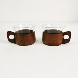 Teak coffee and tea set Schott & Gen Mainz Germany, 1970s.