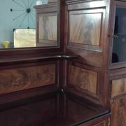 Ancien grand meuble cabinet louix xvi vitrine miroir