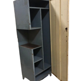 Old metal cabinet 4 shelves and hospital cloakroom
