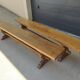 Monastery style benches in solid oak 200cm
