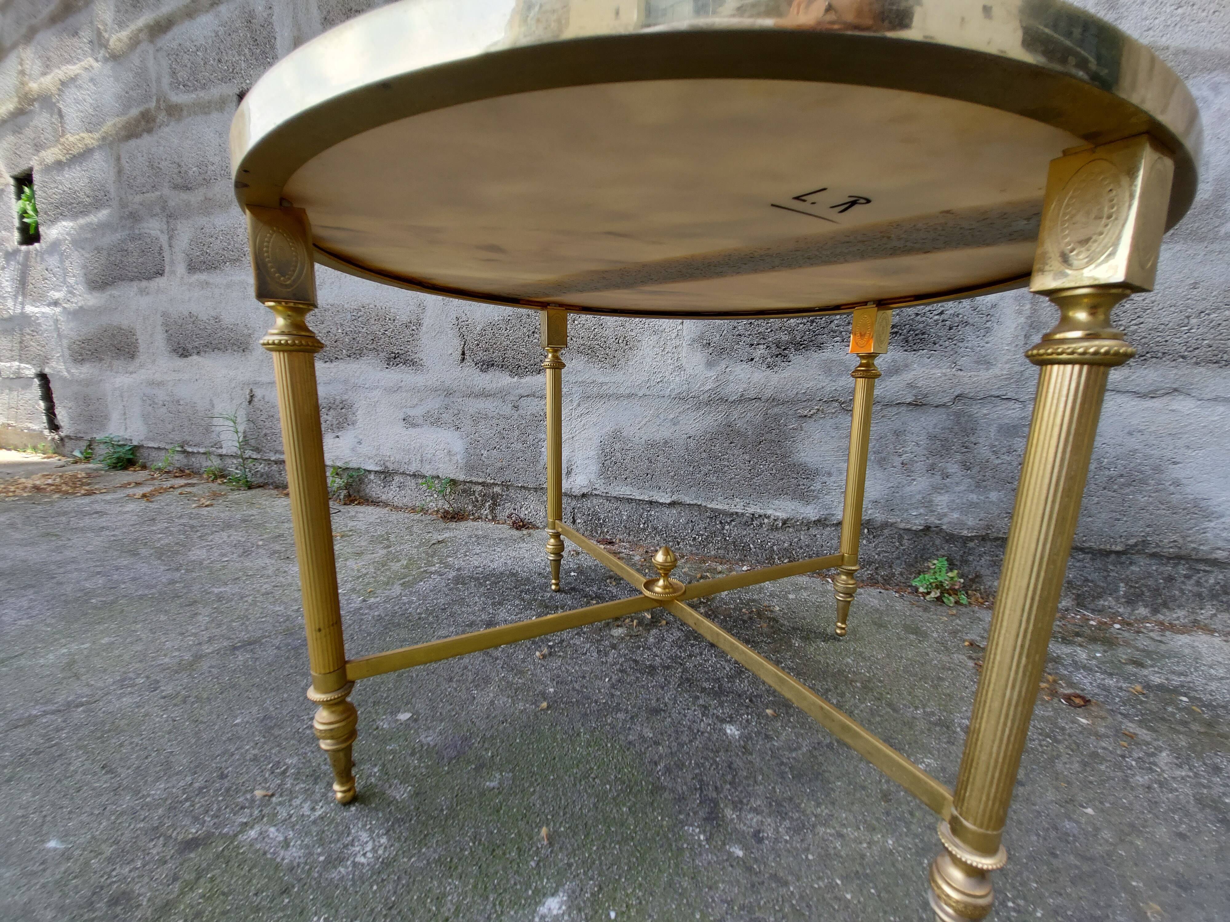Vintage gold brass coffee table