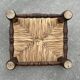 Low chair in oak and straw vintage design 60s