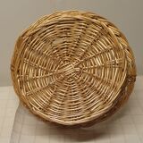 Varnished wicker basket
