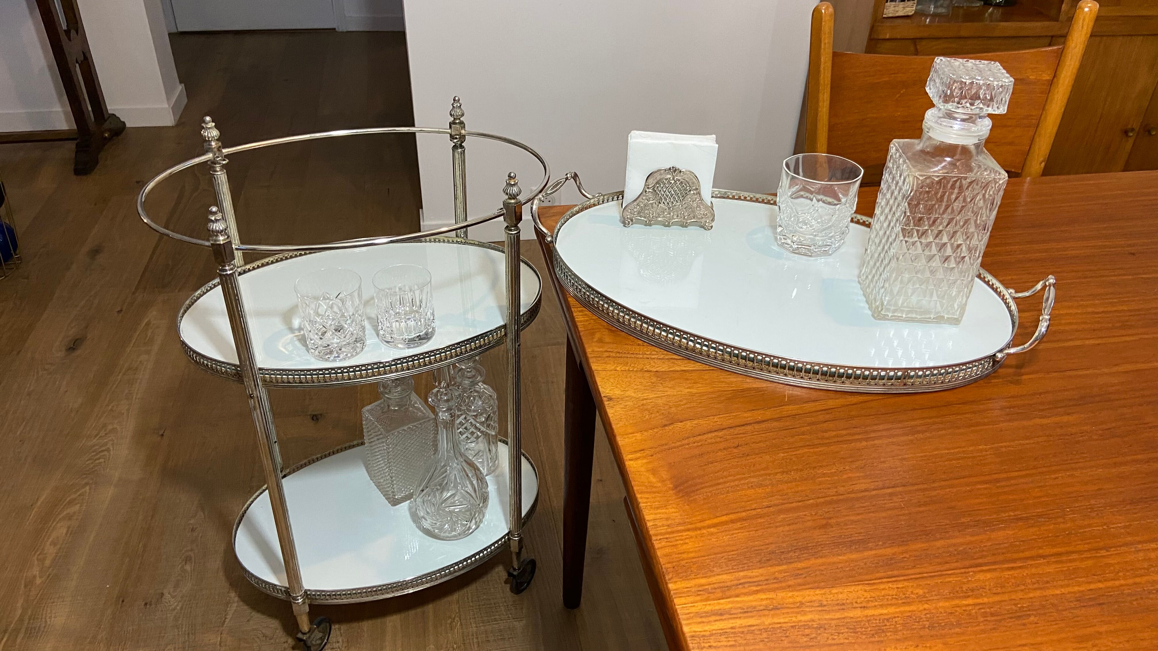 Oval roller serving table 1960/70