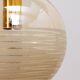 Glashütte Limburg hanging lamp amber glass, 1960s