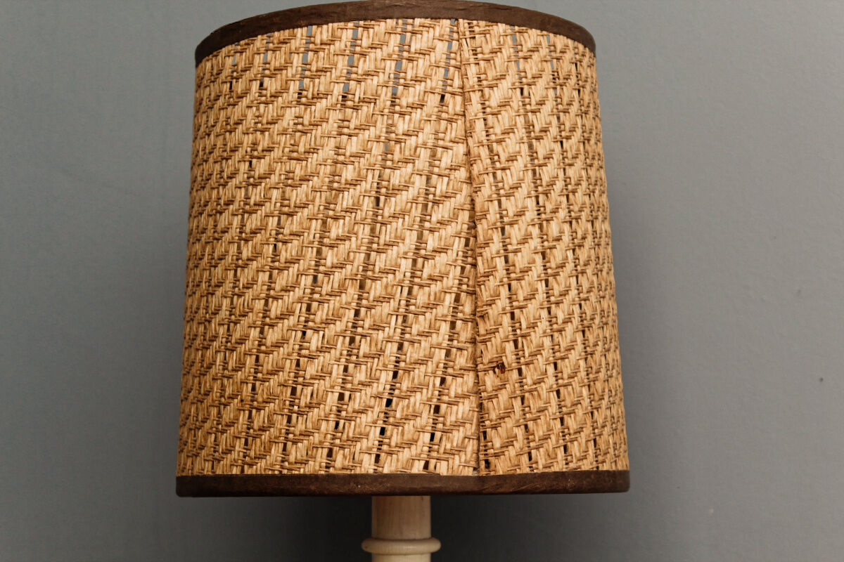 Turned wooden lamp, design Philippe Capelle