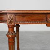 French Empire‑Style Oak Side Table with Gilt Details, ca. 1900