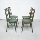 4 green chairs, 1960