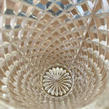 Vase vintage en verre ciselé