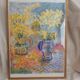 Still life in pastel, bouquet of flowers, spring, daffodils