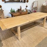 Solid oak farmhouse table with extensions
