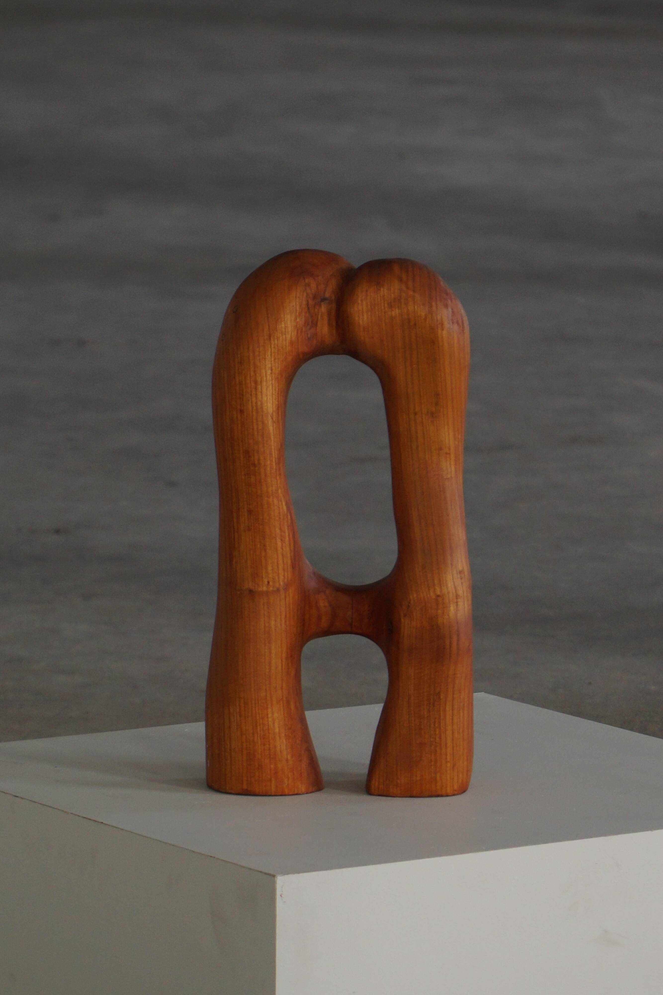 Decorative wooden sculpture "Love" by Ole Wettergren, Denmark, 2000s