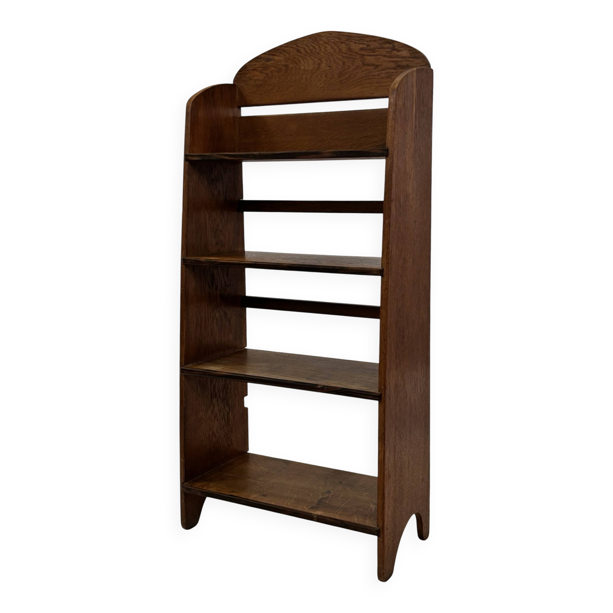 Art Deco Oak compact bookcase minimalist design