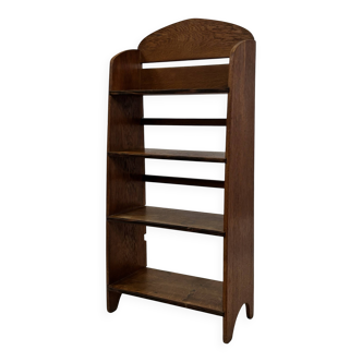 Art Deco Oak compact bookcase minimalist design