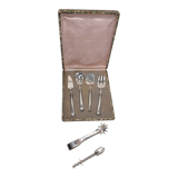 Set of dessert cutlery + 2 sugar tongs