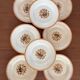 Set of 8 Creil et Montereau plates, Œillet model - earthenware plate