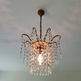 Superb bronze chandelier and Crystal pendants