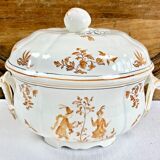 Old Longchamp vegetable soup tureen with Moustiers Olérys decor