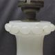 Antique lamp foot in alabaster marble torso belly, pearl rows