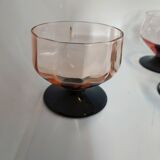 Champagne glasses in colored glass