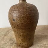 Sandstone lamp base signed PK (Poterie de Kerbénoën) by Michel Vergnes