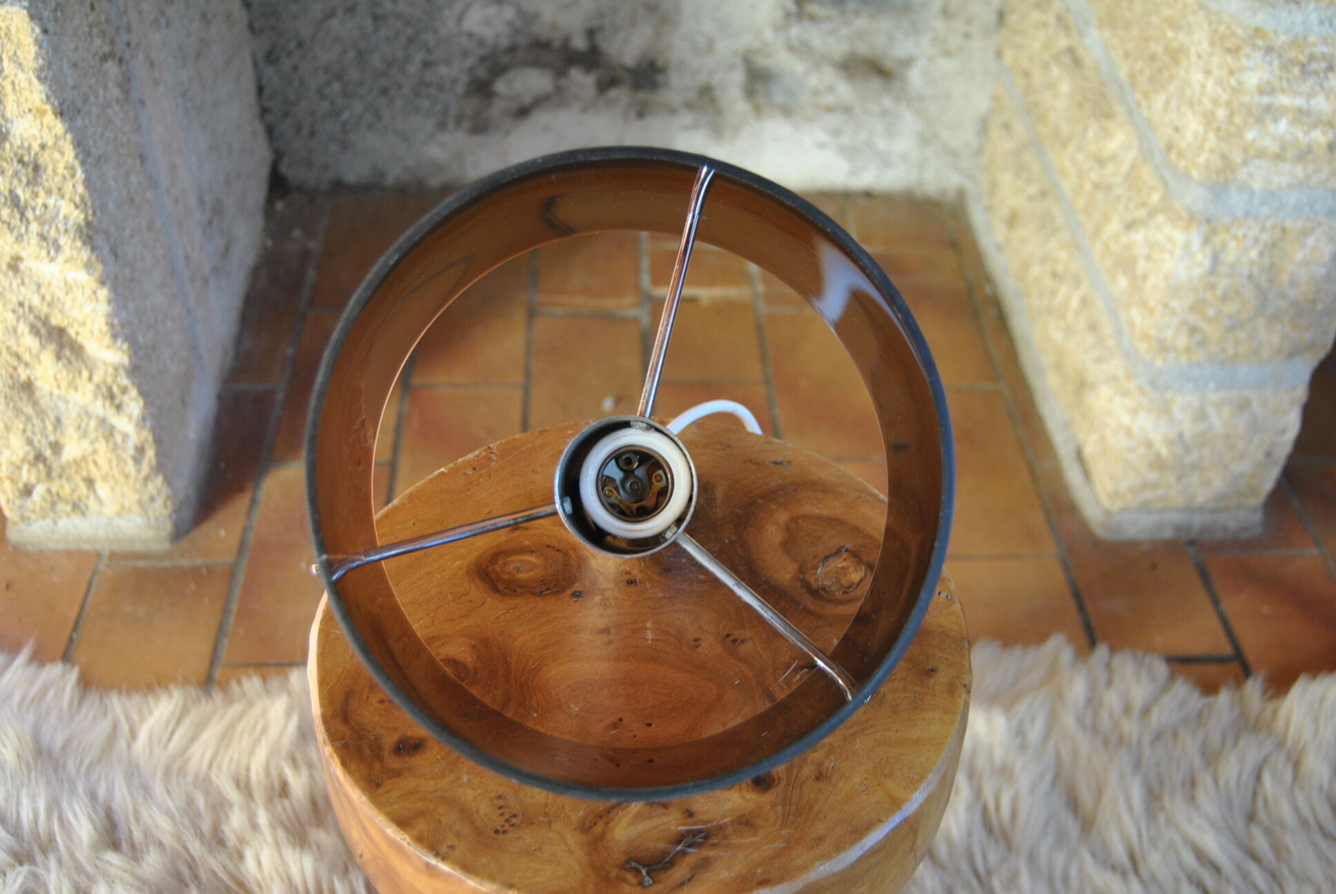 Smoked plexiglass chandelier 1970s