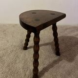 Tabouret tripode bois