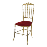 Chaise Chiavari vintage en laiton doré