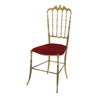 Vintage Chiavari chair in gold brass