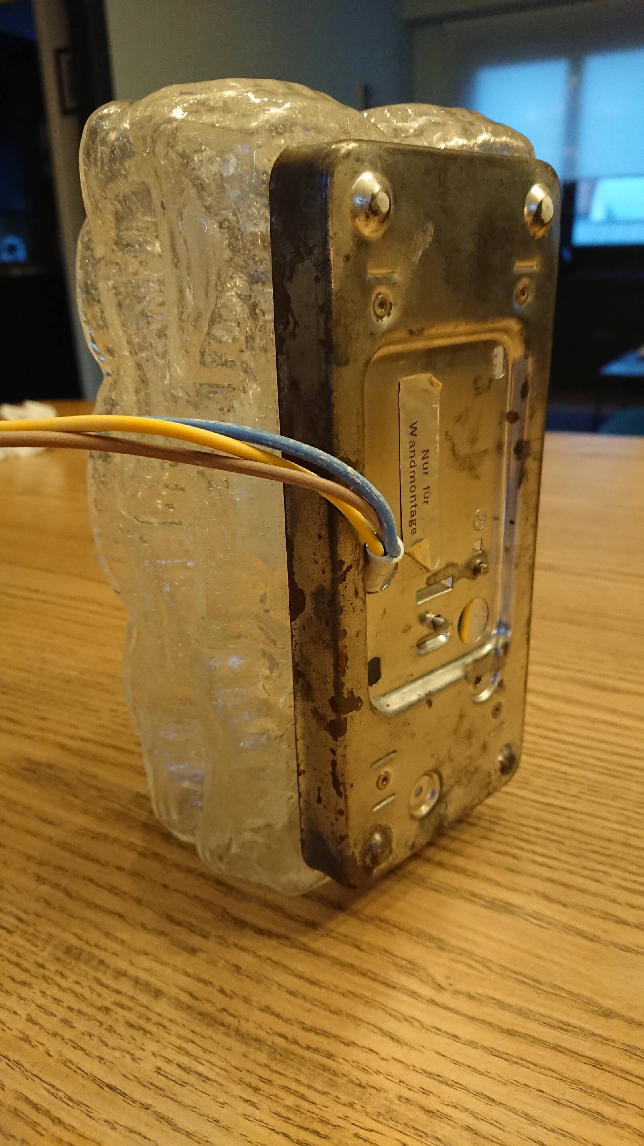 70s 1970s glass ceiling light