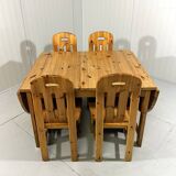 Karin Mobring grande table à manger à oreilles tombantes Ikea 1970-80