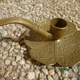 Brass pipe candlestick