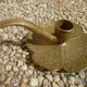 Brass pipe candlestick