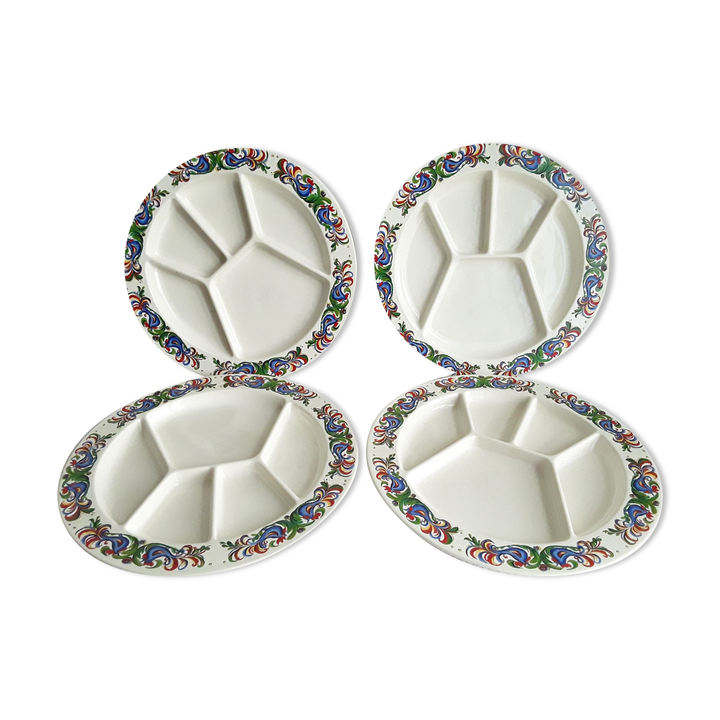 Vintage Villeroy and Boch fondue plates