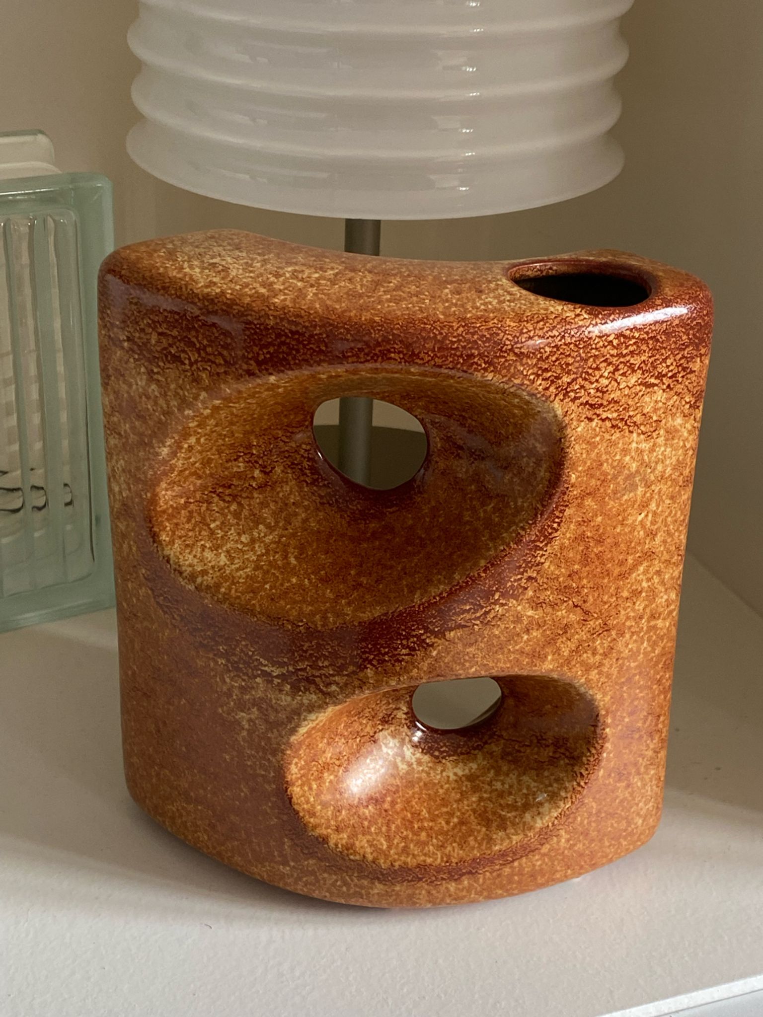 Vase en céramique Roberto Rigon Bertoncello Italie années 60