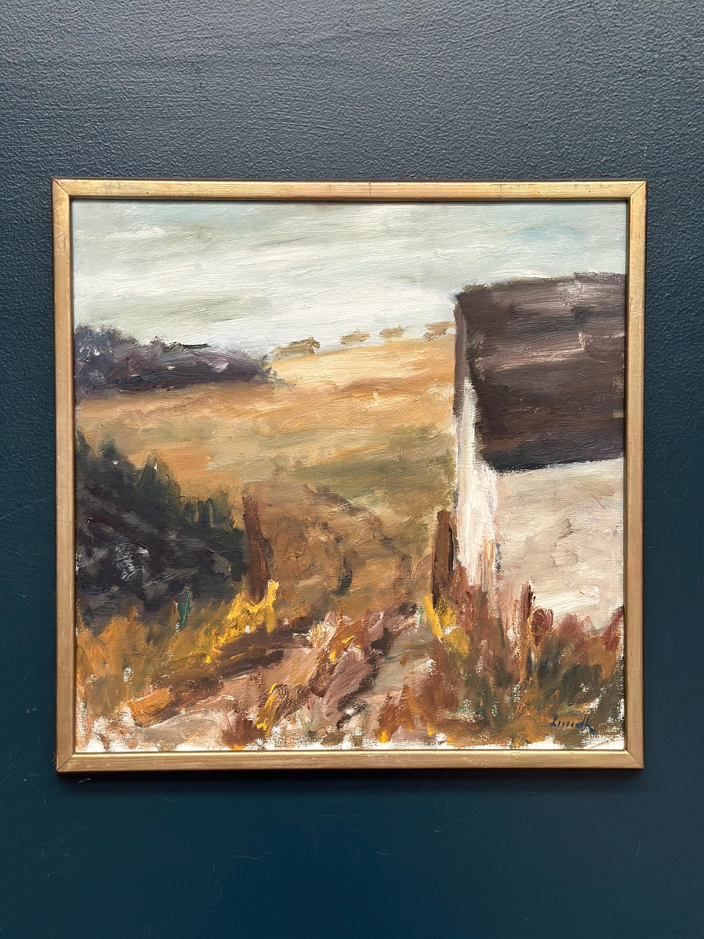 Original Swedish Oil on Canvas – “Landscape” by Bertil Lundh – Signed
