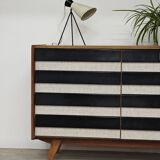 Wooden commode U 453 black and white by Jiri Jiroutek for Intérier Praha